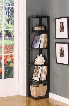 Black Corner Bookshelf