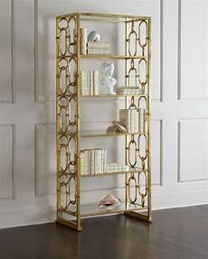 Gold Etagere Bookcase