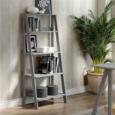 Grey Ladder Bookshelf