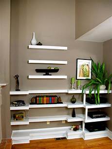White Floating Bookshelves