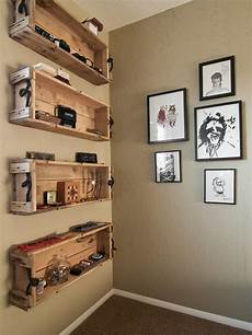 Wooden Crate Shelves