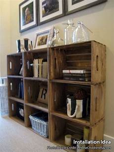 Wooden Crate Shelves